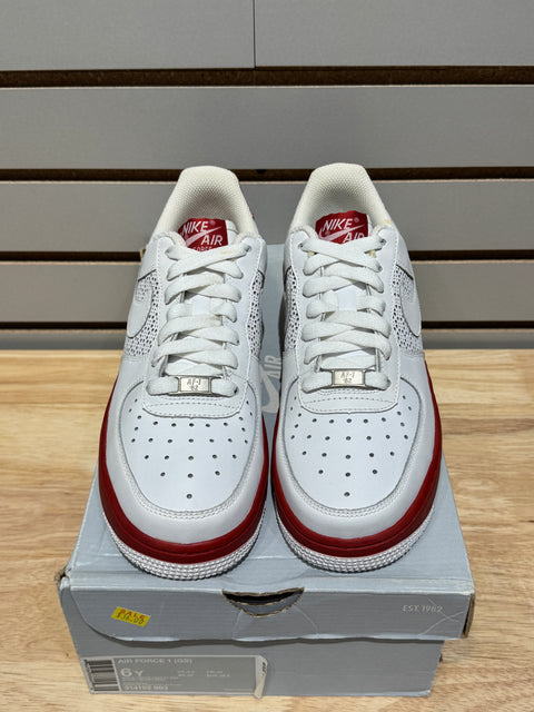 Nike Air Force 1 Low White Varsity Red Sz 6Y