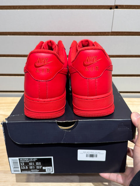 Nike Air Force 1 Low Triple Red Sz 12