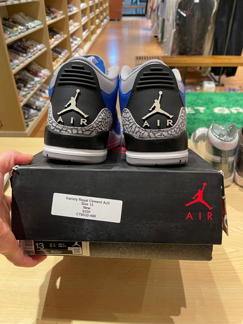 Jordan 3 Retro Varsity Royal Cement