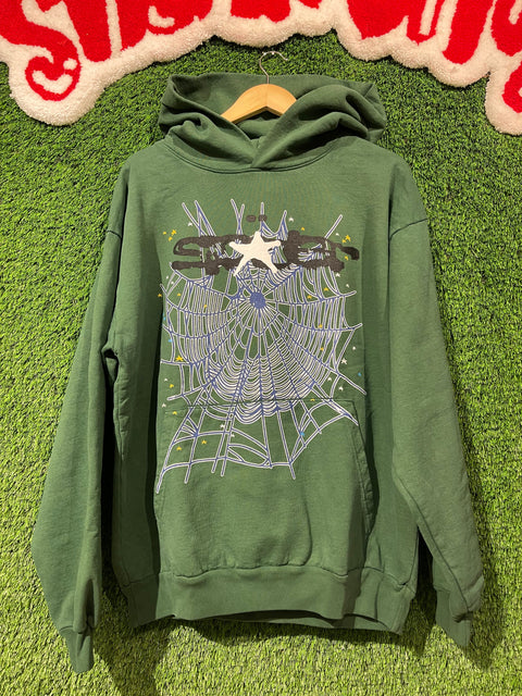 SP5DER Hoodie Green Web