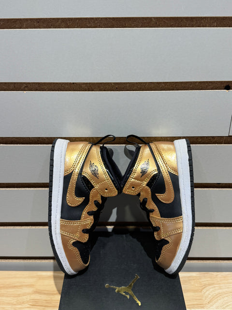 Jordan 1 Mid SE Metallic Gold Black (TD)