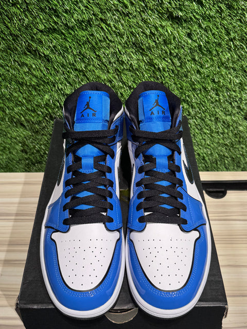 Jordan 1 Mid Signal Blue Sz 10M