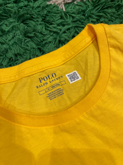 Polo Ralph Lauren Yellow Cotton T-Shirt Navy Pony