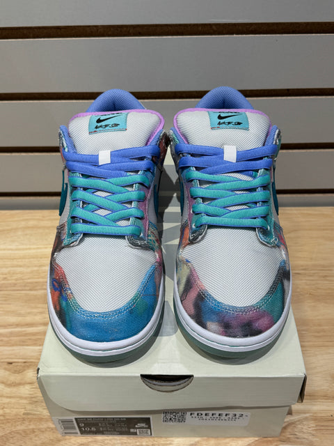 Nike SB Dunk Low Futura Laboratories Bleached Aqua Sz 9