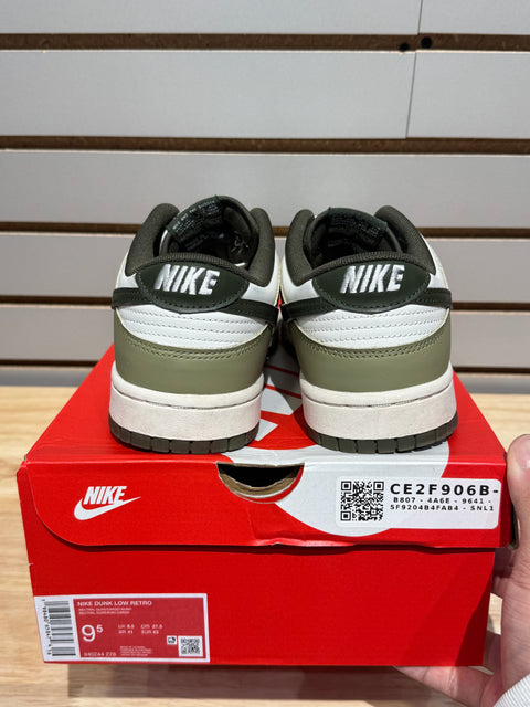 Nike Dunk Low Retro Neutral Olive Cargo Khaki Sz 9.5