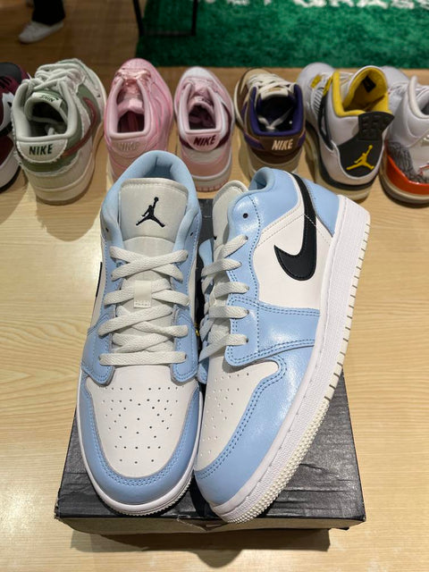 Jordan 1 Low Ice Blue Black (GS)