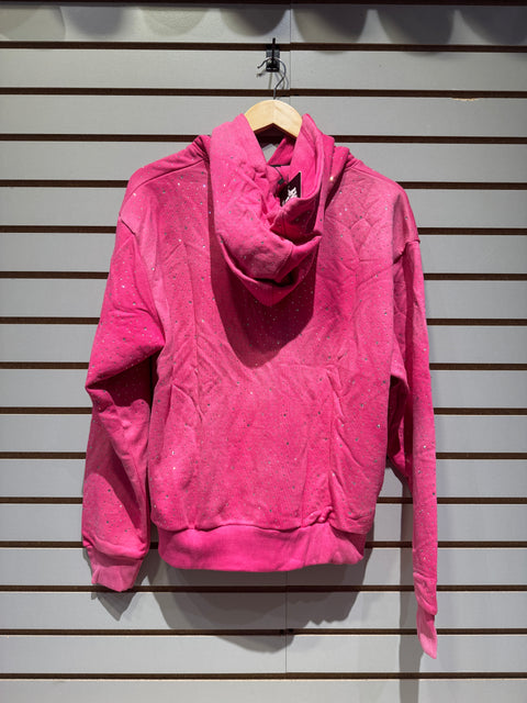 Awoken Dreams Pink Bedazzled Pull Over Hoodie Sz S