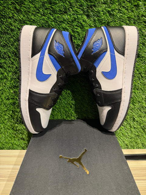 Jordan 1 Mid White Black Racer Blue (GS) Sz 7Y