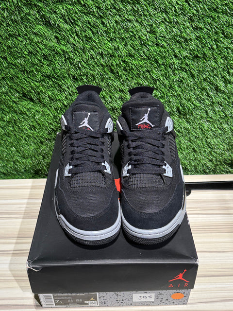 Jordan 4 Retro Black Canvas (GS) Sz 7Y