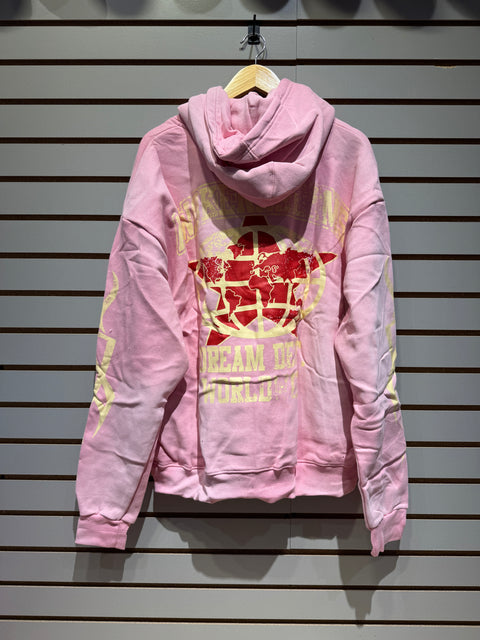 Awoken Dreams Dept. Shy Pink Full Zip Hooded Sweatshirt Sz XL