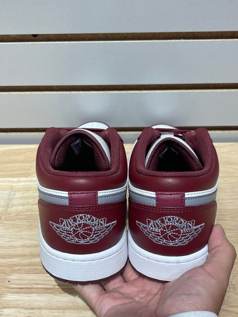Jordan 1 Low White Bordeaux Sz 10.5
