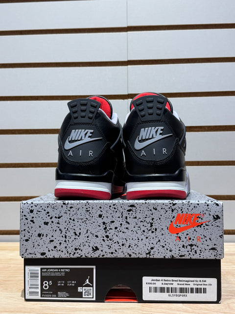 Jordan 4 Retro Bred Reimagined Sz 8.5