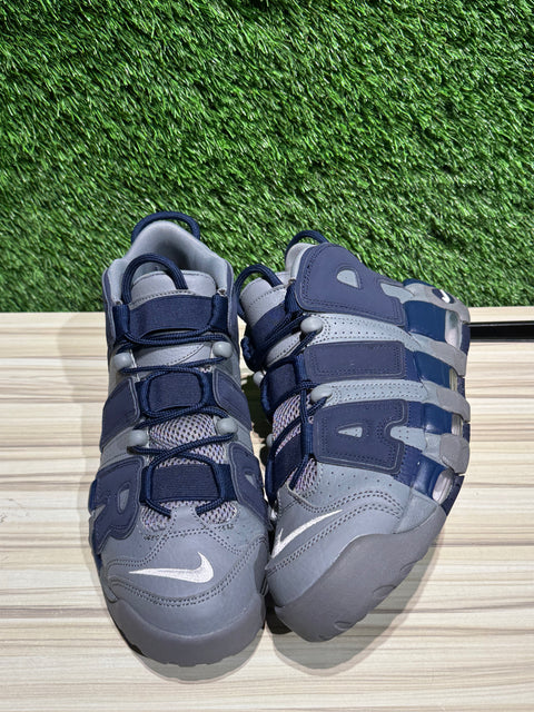Nike Air More Uptempo Cool Grey Midnight Navy Sz 9.5M