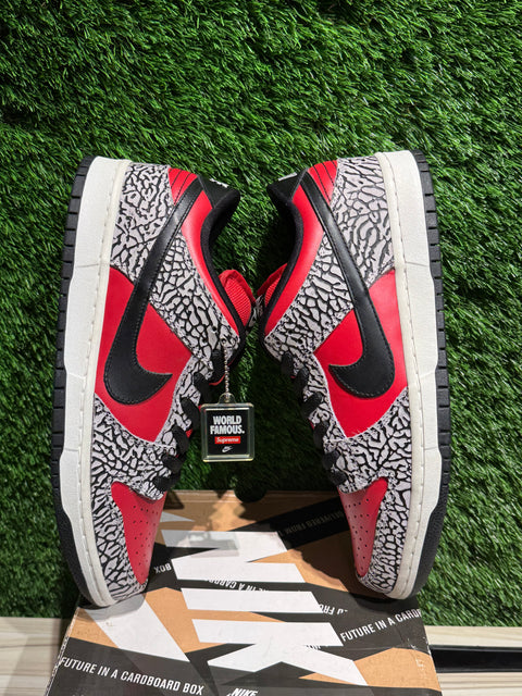 Nike SB Dunk Low Supreme Red Cement (2012) Sz 10.5M..