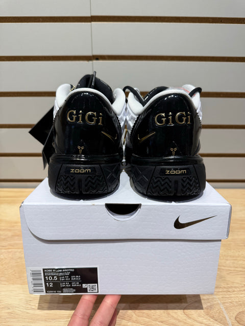 Nike Kobe 3 Low Protro White Black Metallic Gold Sz 10.5