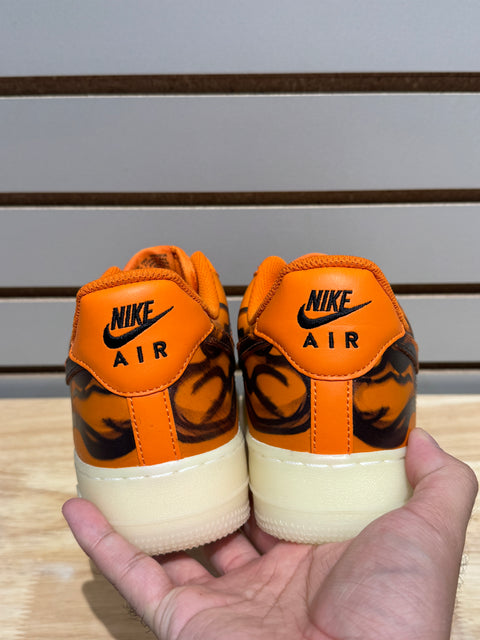 Nike Air Force 1 Low Orange Skeleton Halloween (2020) Sz 8M