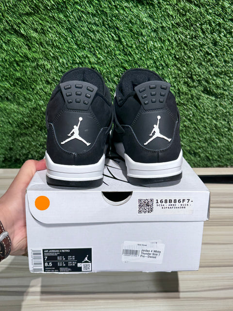 Jordan 4 Retro White Thunder Sz 7M