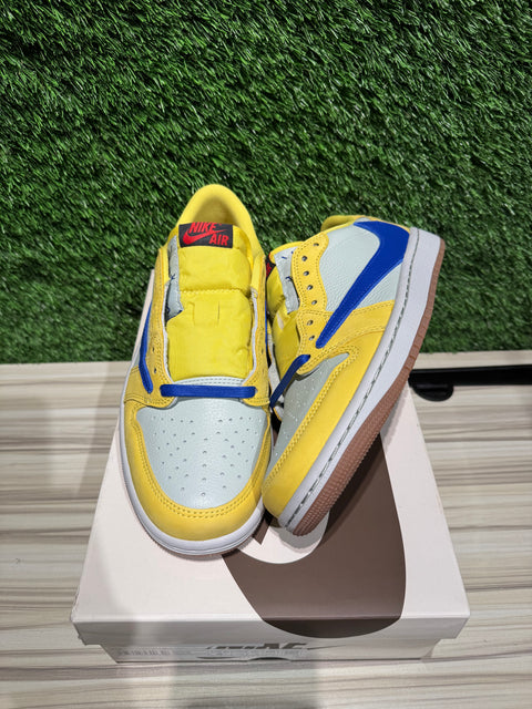 Jordan 1 Retro Low OG SP Travis Scott Canary (Women's) Sz 7M