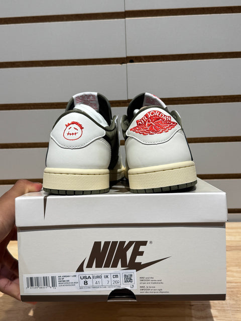 Jordan 1 Retro Low OG SP Travis Scott Medium Olive Sz 8