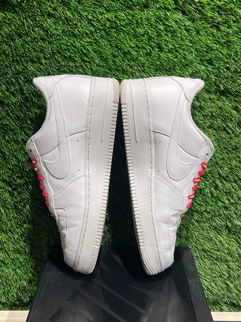 Nike Air Force 1 Low Supreme White Sz 9