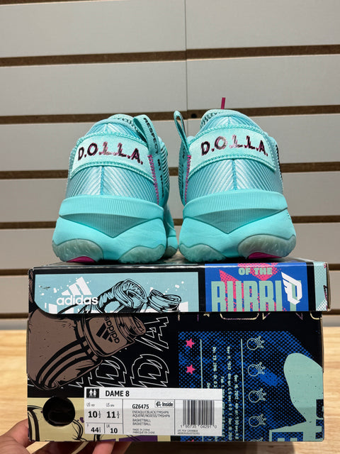 adidas Dame 8 Dame Dalla Light Blue Pink Sz 10.5