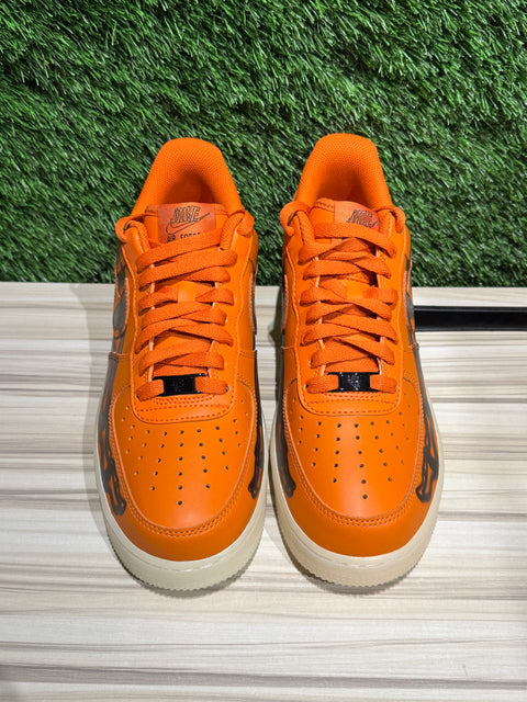Nike Air Force 1 Low Orange Skeleton Halloween (2020) Sz 8M
