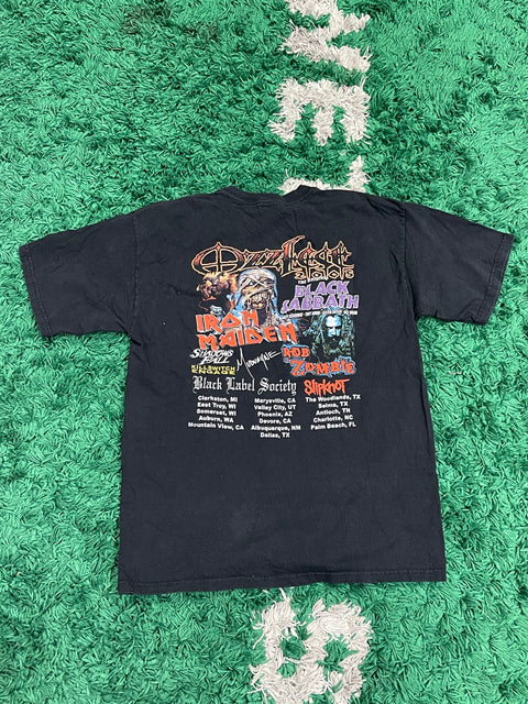 Vintage Ozzfest Ozzy Osbourne Double sided Metal Rock Black T-Shirt