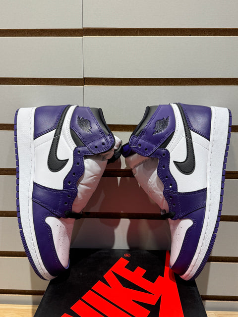 Jordan 1 Retro High Court Purple White (GS) Sz 6Y