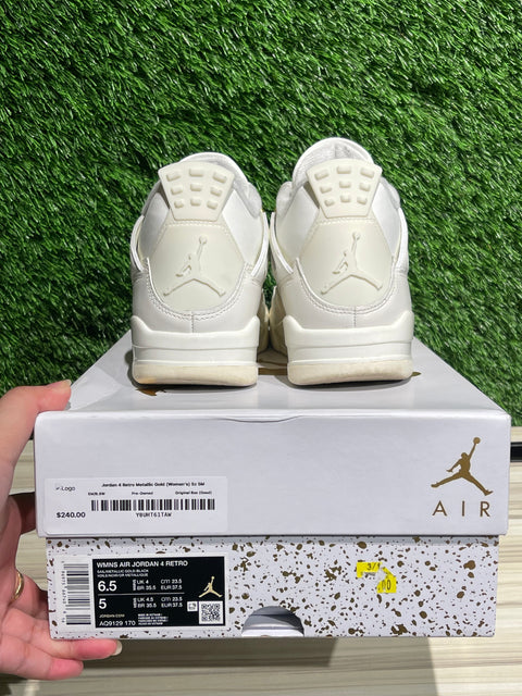 Jordan 4 Retro Metallic Gold (Women's) Sz 5M