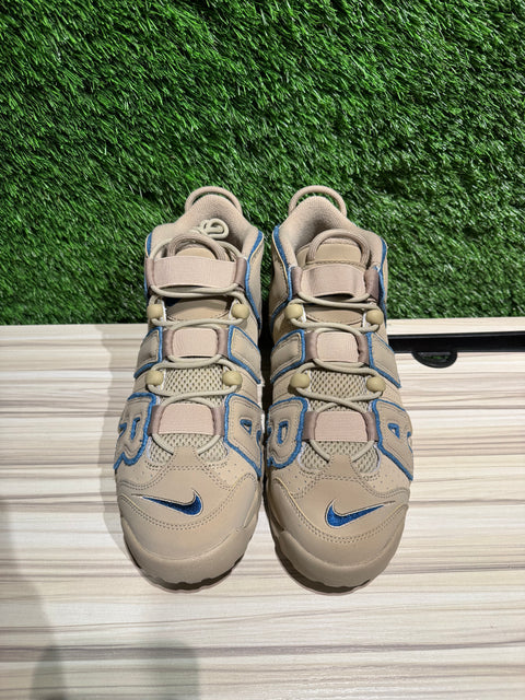 Nike Air More Uptempo 96 Limestone Valerian Blue Sz 9.5