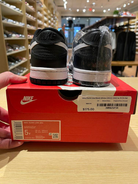 Nike Dunk Low Black White (2022) (GS) Sz 5Y/6.5W