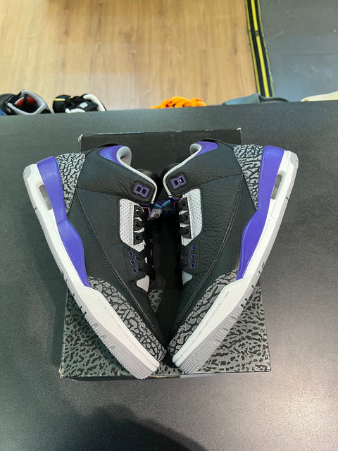 Black Court Purple Air Jordan 3