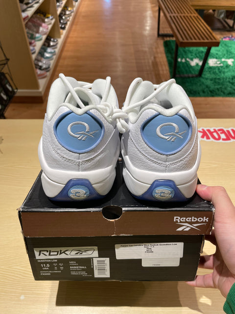 Reebok Question Low Patent Toe Carolina Blue