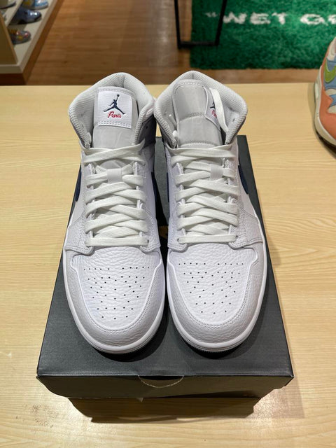 Jordan 1 Mid Paris White Sz 10.5