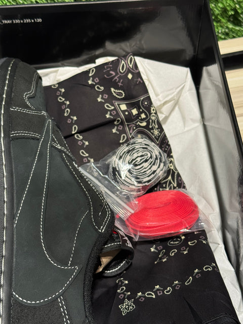 Jordan 1 Retro Low OG SP Travis Scott Black Phantom Sz 12