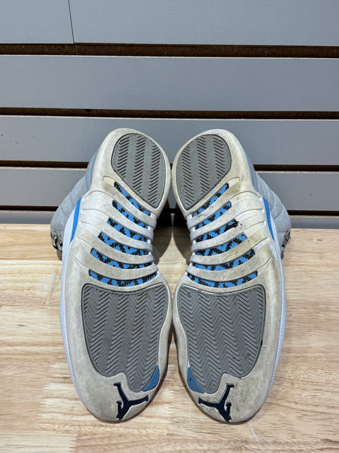 Jordan 12 Retro Grey University Blue Sz 10.5
