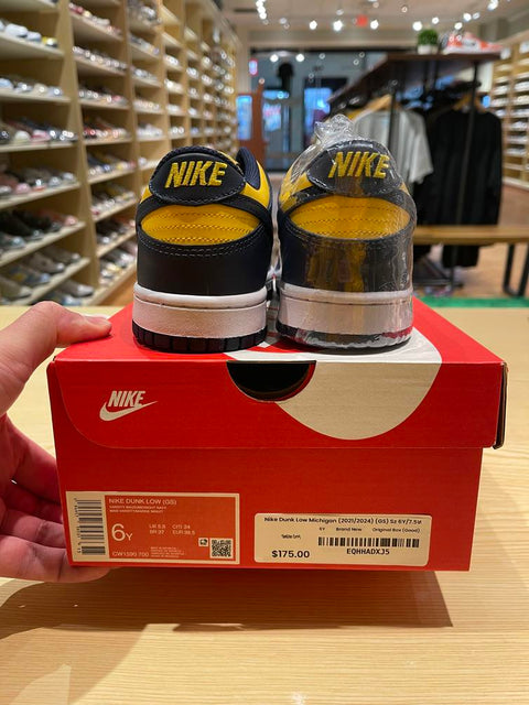 Nike Dunk Low Michigan (2021/2024) (GS) Sz 6Y/7.5W