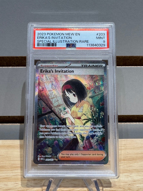 Erika's Invitation - 203/165 - Pokemon SV: Scarlet & Violet 151 (MEW) PSA MNT 9