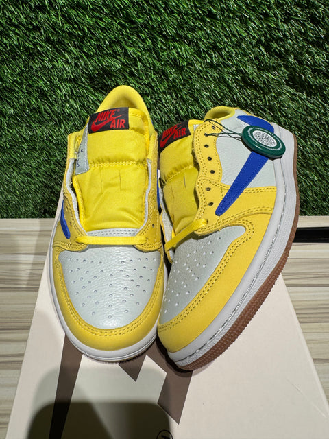 Jordan 1 Retro Low OG SP Travis Scott Canary (Women's) Sz 5M