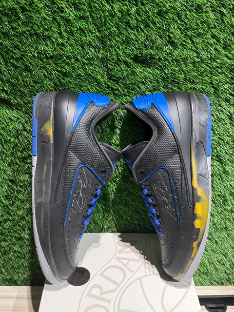 Jordan 2 Retro Low SP Off-White Black Blue Sz 10