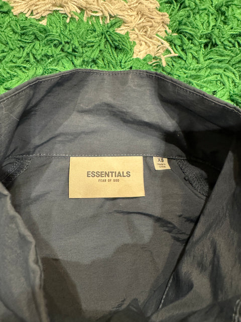 Essentials Navy Pull Over Half Zip Windbreaker Jacket Sz S