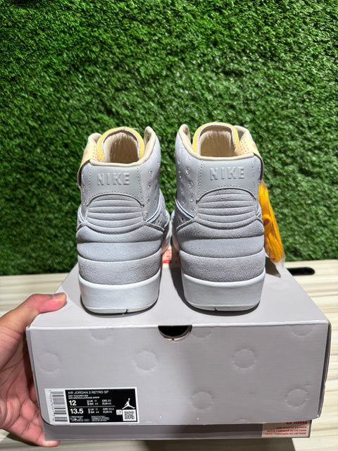 Jordan 2 Retro SP Union Grey Fog Sz 12