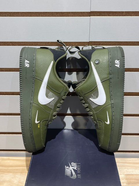 Nike Air Force 1 Low Utility Olive Canvas Sz 9