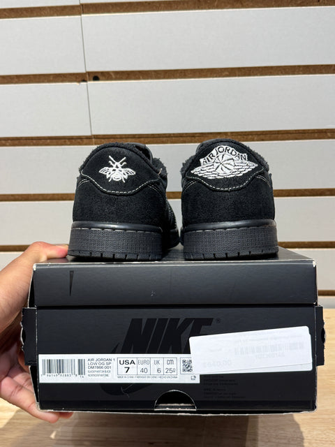 Jordan 1 Retro Low OG SP Travis Scott Black Phantom Sz 7