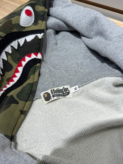 BAPE Grey x 1st Camo Full Zip Hooded Sweatshirt A Bathing Ape Sz XL