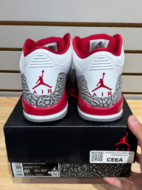 Jordan 3 Retro Cardinal (GS) Sz 6.5Y