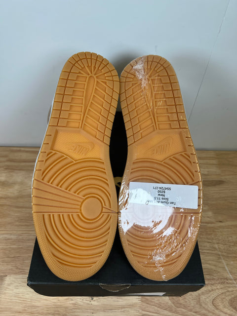 Jordan 1 Mid Tan Gum