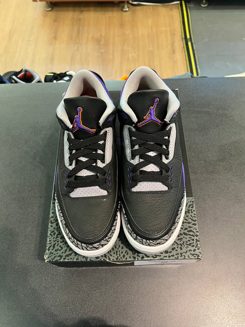 Black Court Purple Air Jordan 3