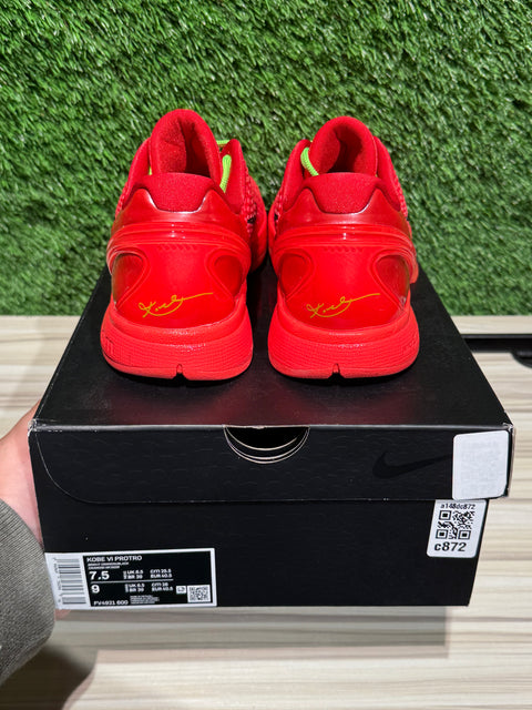 Nike Kobe 6 Protro Reverse Grinch Sz 7.5