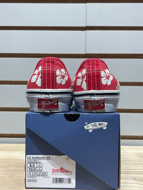 Vans Premium Authentic Archive Aloha Red White Sz 8.5